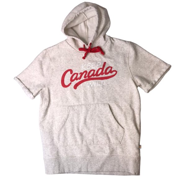 Hudson's Bay Co Sweatshirt Short Sleeve "KEEP CANADA WILD" Text on Front Small - Picture 4 of 14